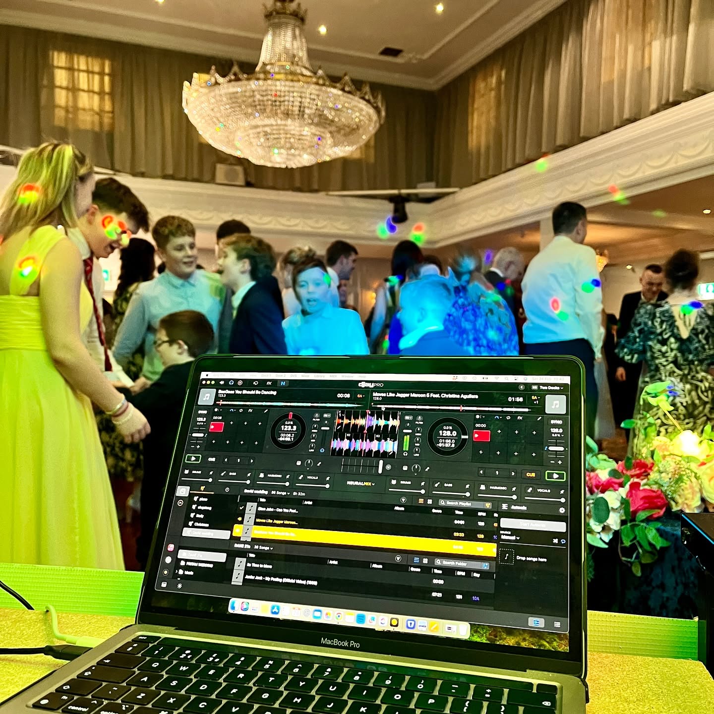 DJ Lantern DJing at a wedding reception