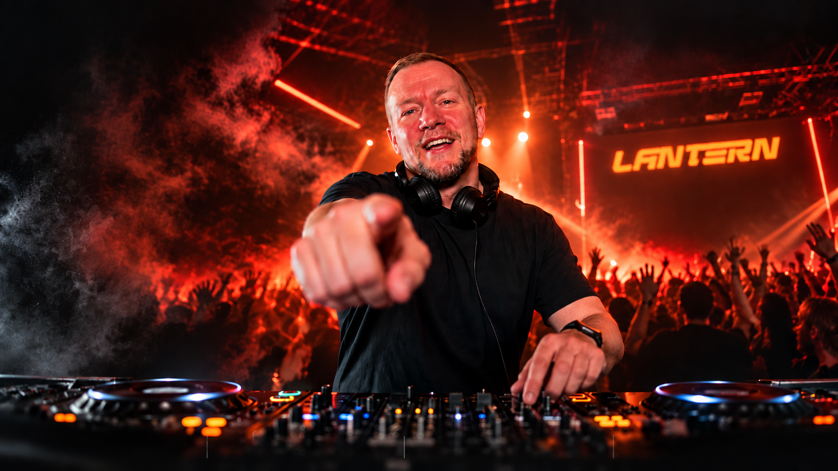 DJ Lantern performing at a live event